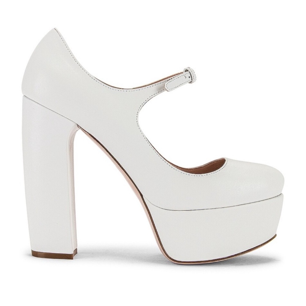 MIU MIU
Plain Mary Jane Platform Heels White Leather Women’s 40.5/10.5 - Picture 6 of 9